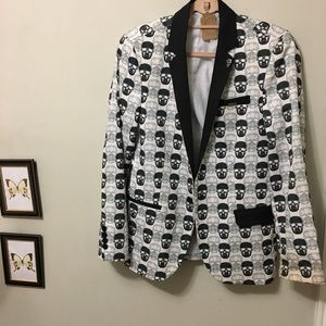 Men’s Skull Geometric Skull Blazer